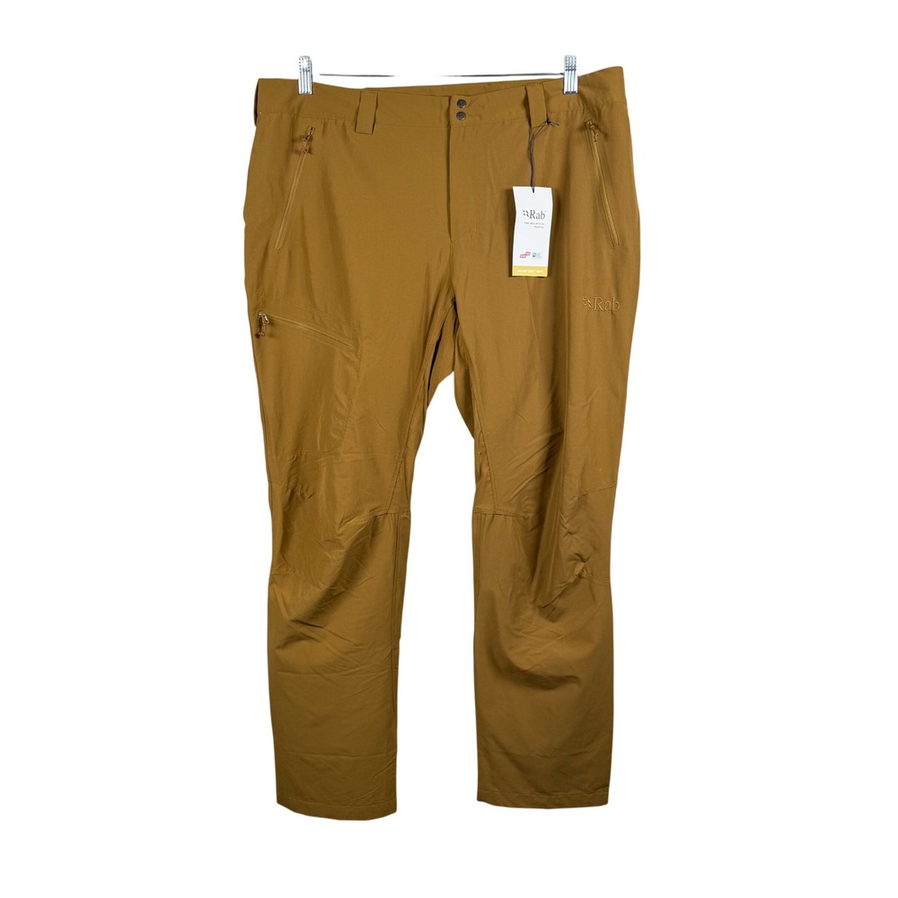 Rab Mens 38x32 Matrix Incline Light Pants Cumin Brown Hiking Outdoor QFV-05 NWT